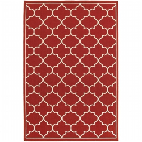 Sphinx By Oriental Weavers Oriental Weavers Meridian 1295R 8 and apos; Round Round - Red/ Ivory-Polypropylene M1295R240RDST - main